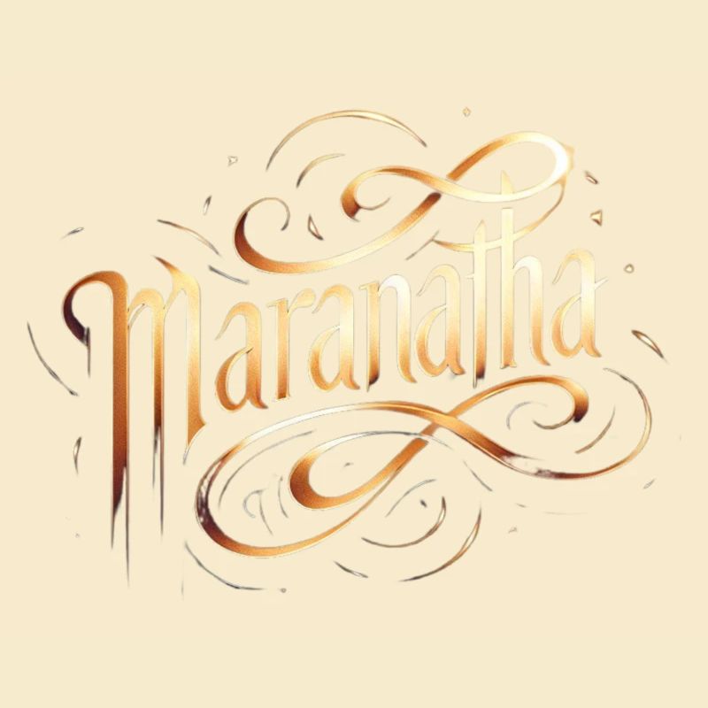 Maranatha Gold Script Swirls