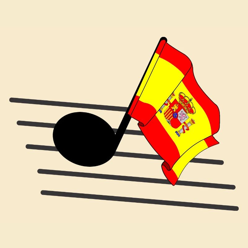 Drapeau de tonalité de musique drapeau Espagne