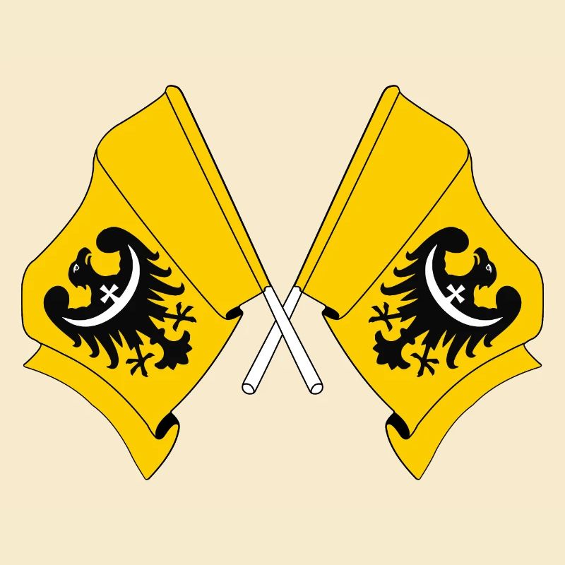 Two flags Lower Silesia
