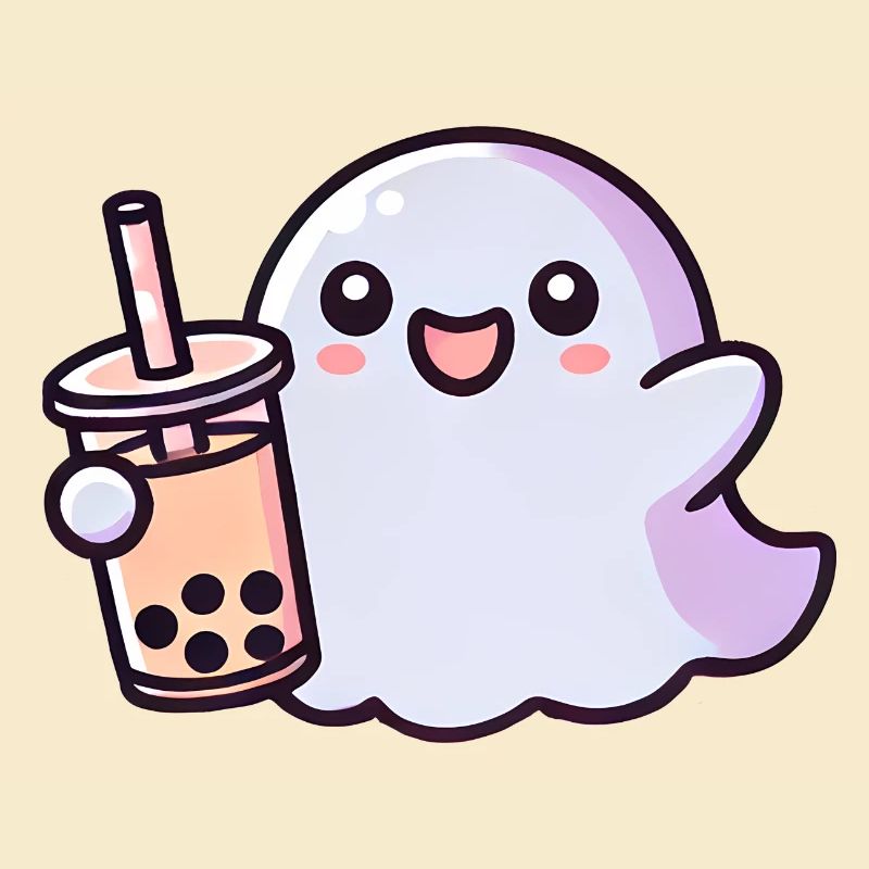 Cute Ghost Bubble Tea Halloween