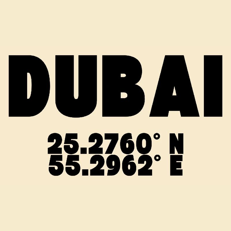 Dubaï - Design avec coordonnées