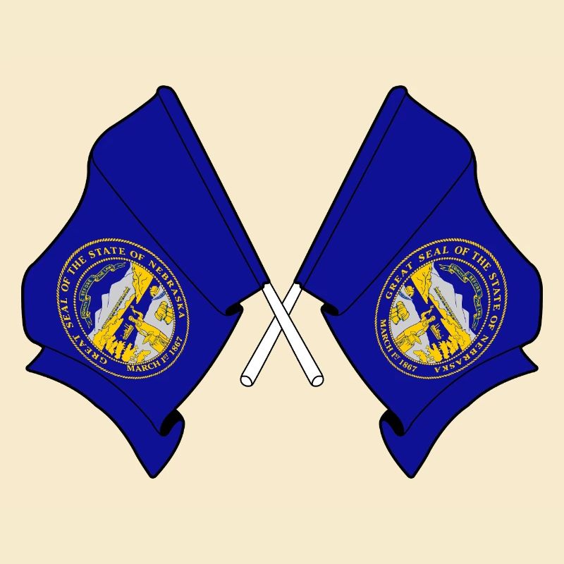 Two flags crossed Nebraska