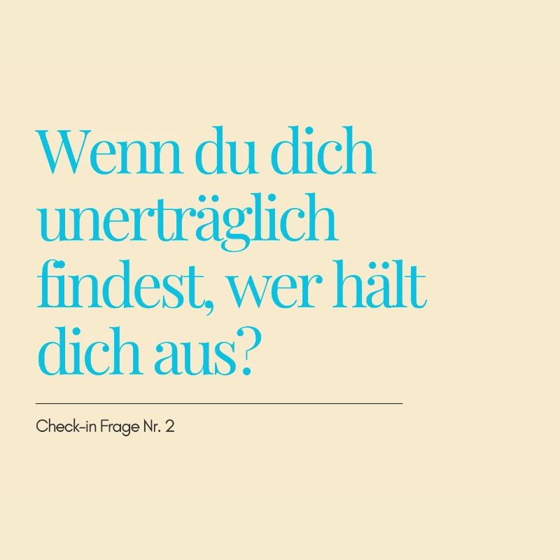 Check-in Frage Nr. 2