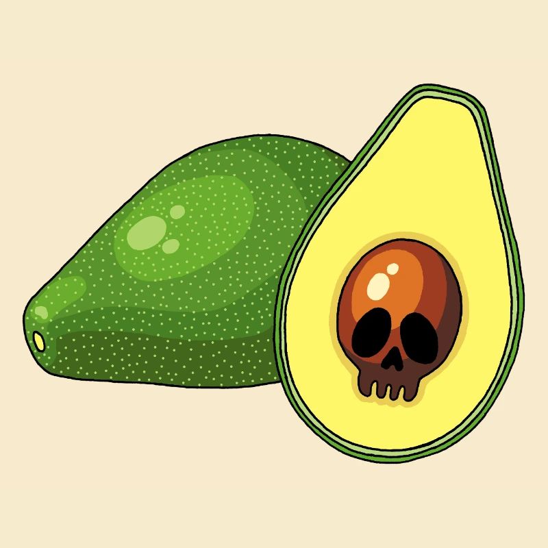 Avocado-Schädel