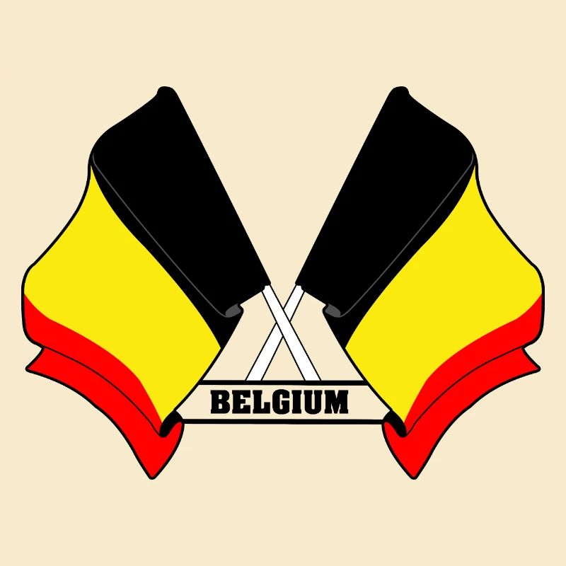 Drapeaux croisés de la Belgique