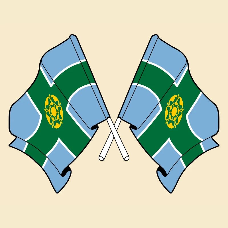 Drapeaux du Derbyshire croisés