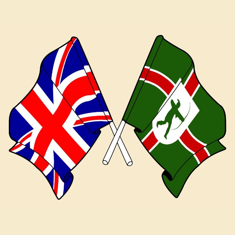 Drapeaux du Nottinghamshire et du Royaume-Uni