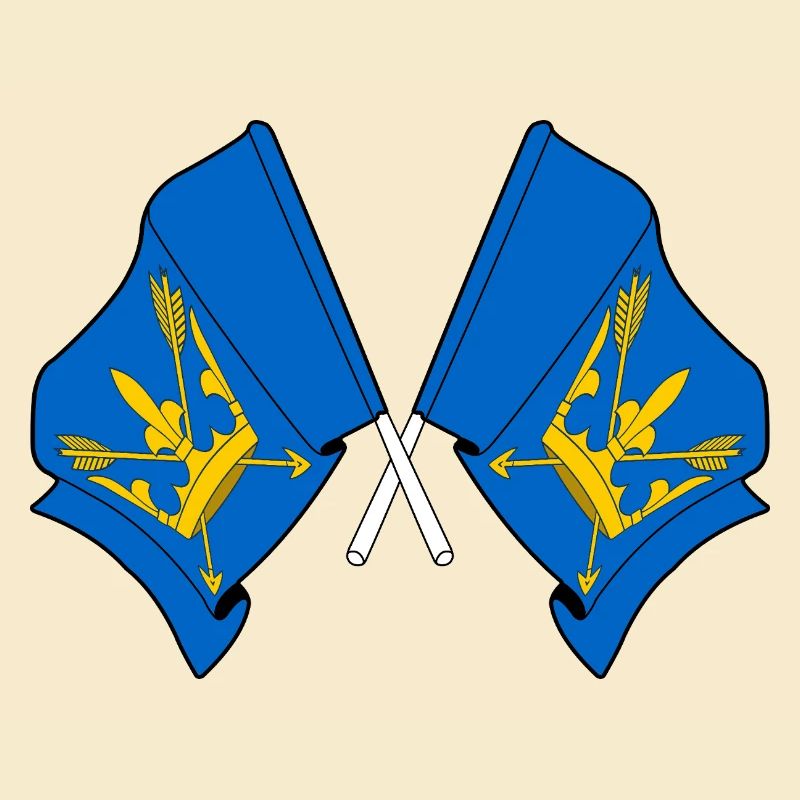 Drapeaux du Suffolk croisés