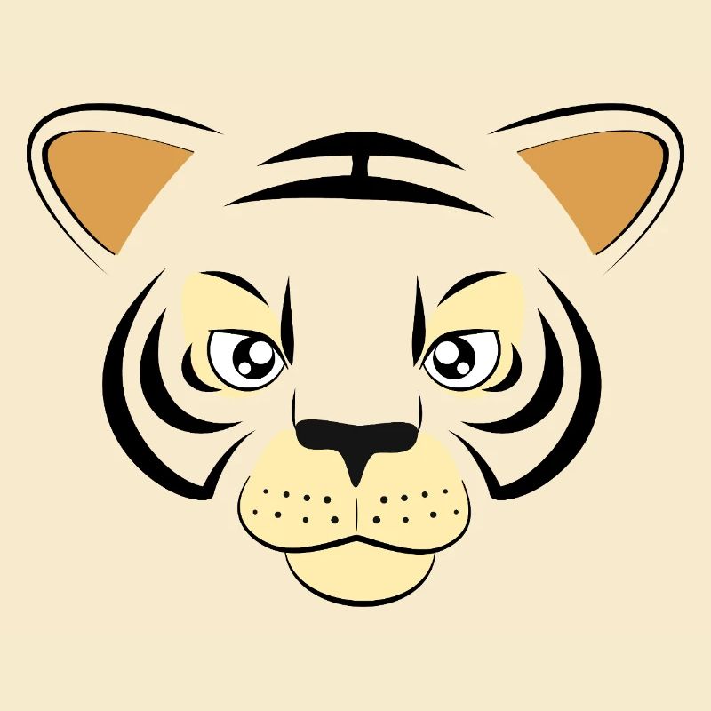 Costume mignon de chat sauvage à visage de tigre blanc