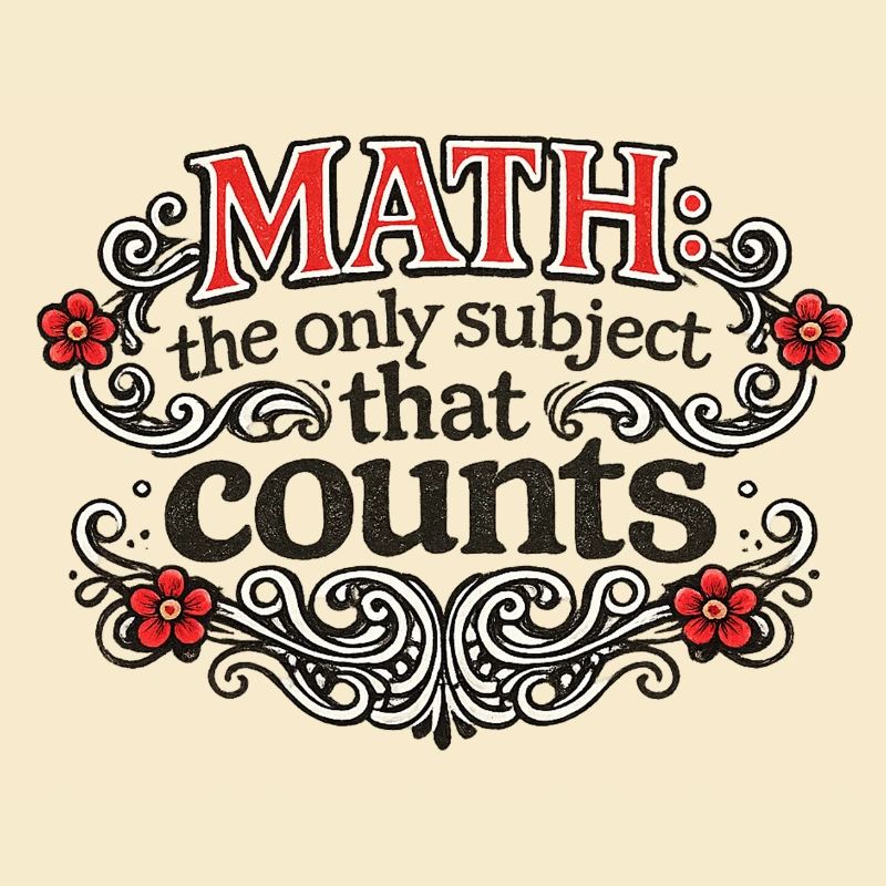 Math Counts : T-shirt de citation orné