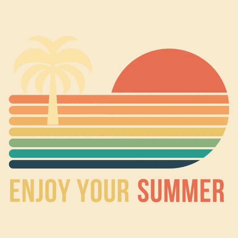 Sunset Retro Palme