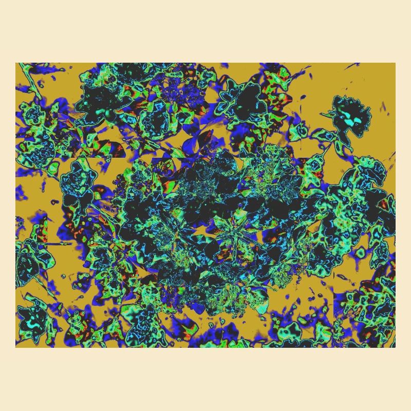 Neonblüten Psychedelisches Floraldesign