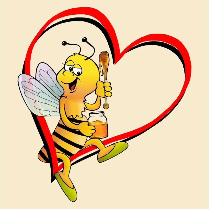 Bee with heart