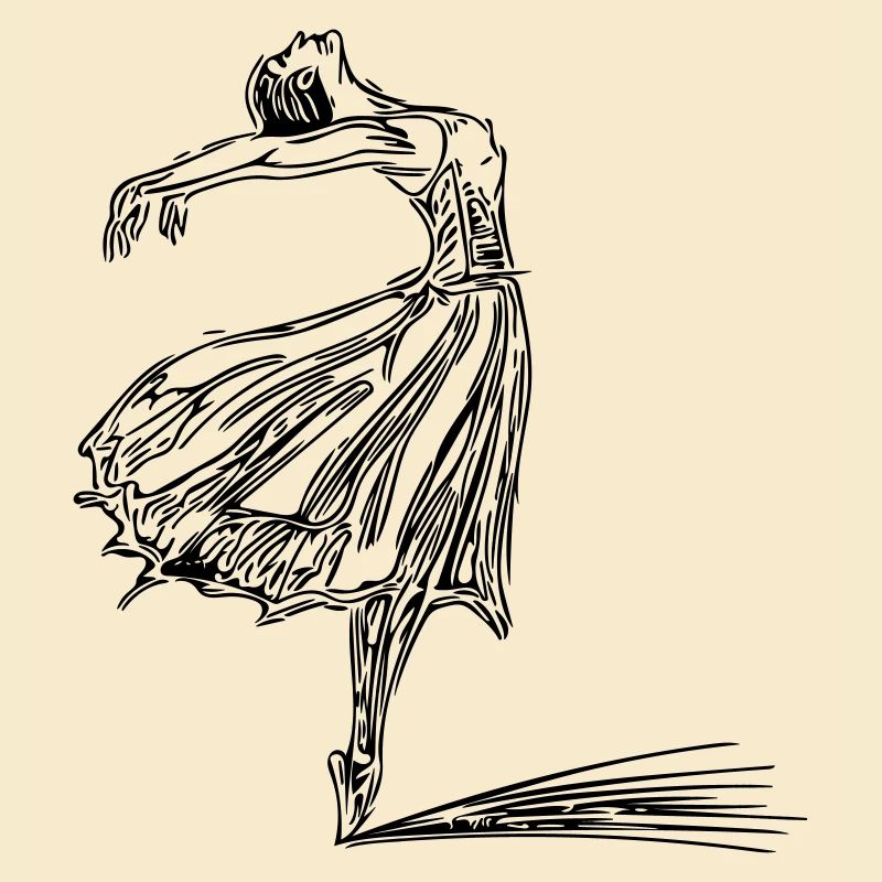 Elegant vintage dancer
