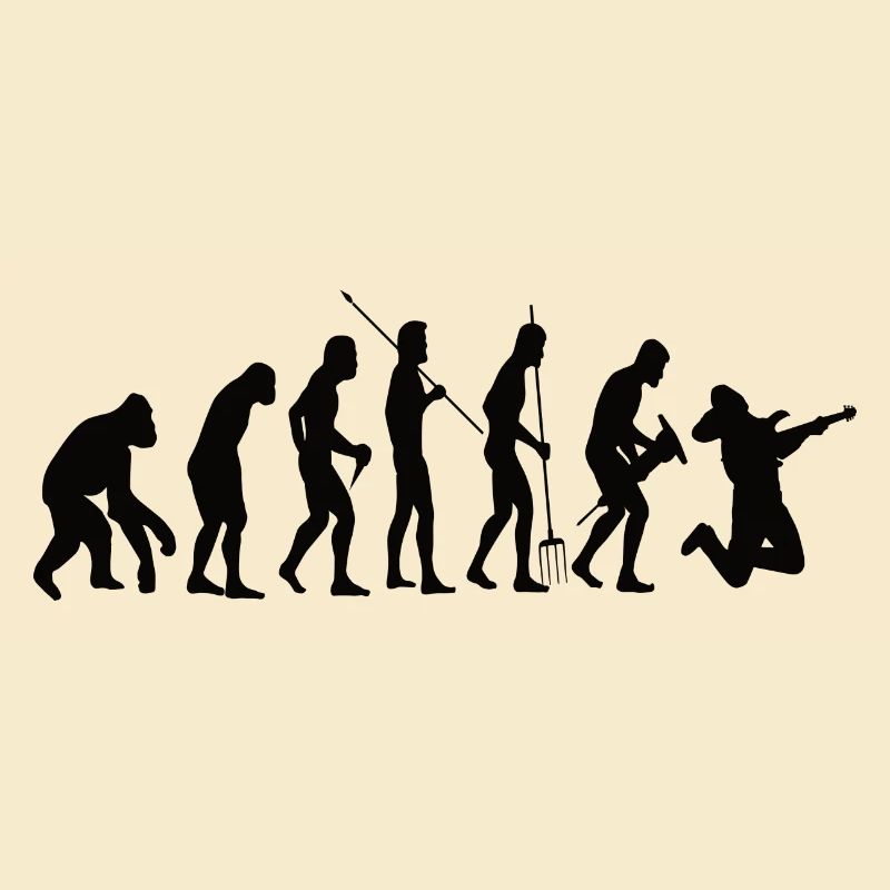 Gitarre Evolution Musik Gitarristin Gitarrist