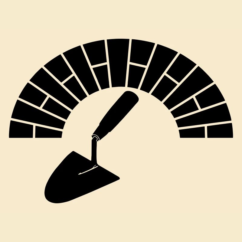 Briques de maçonnerie maçonnique avec logo de truelle