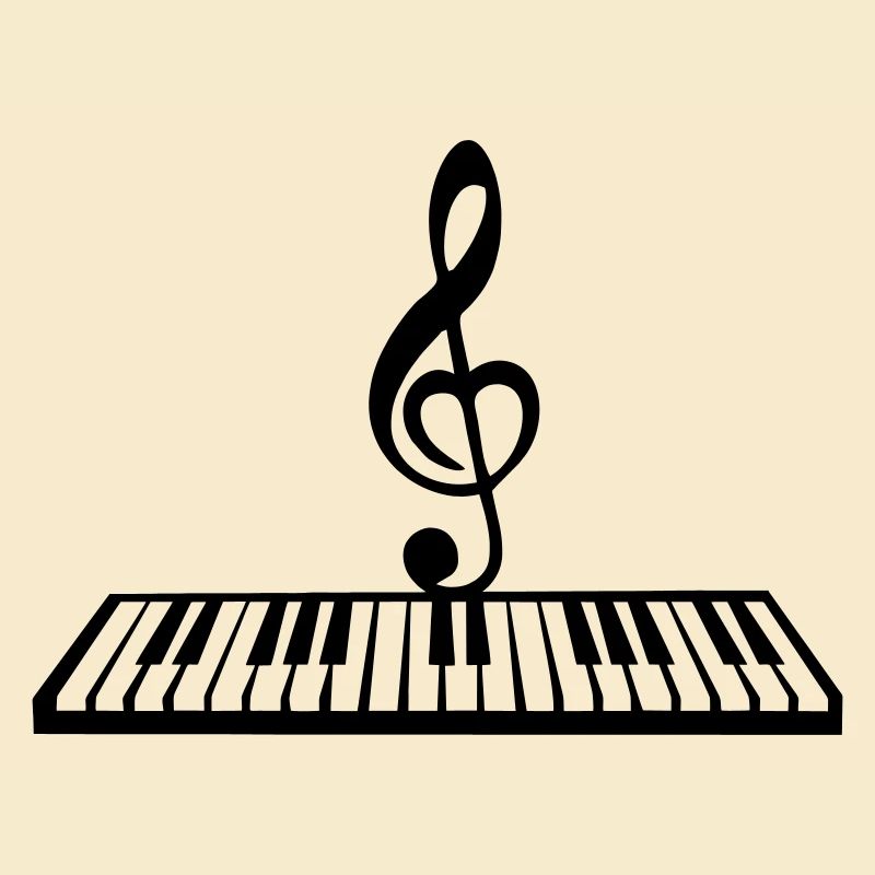 Klavier mit Notentaste, Keyboard