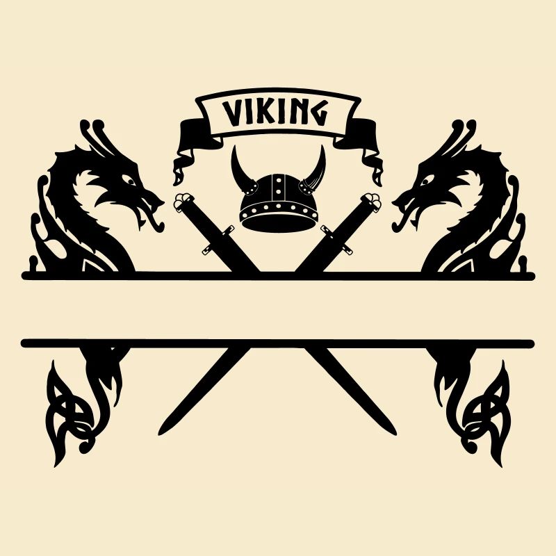 Plaque signalétique viking deux épées, casque