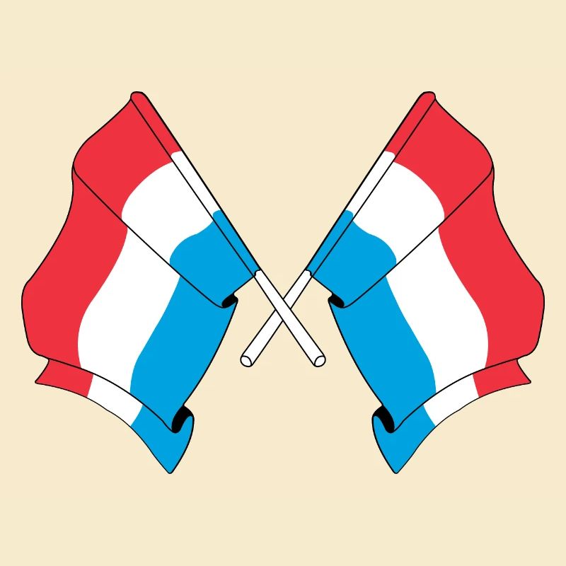 Deux drapeaux du Luxembourg