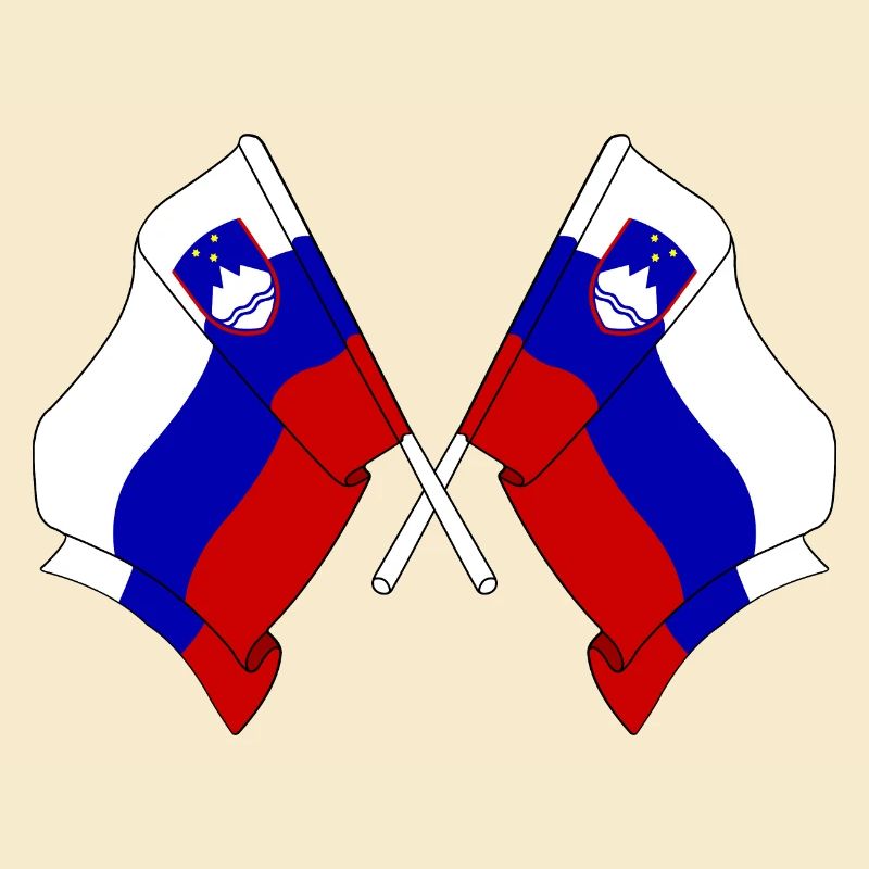 Deux drapeaux Slovénie