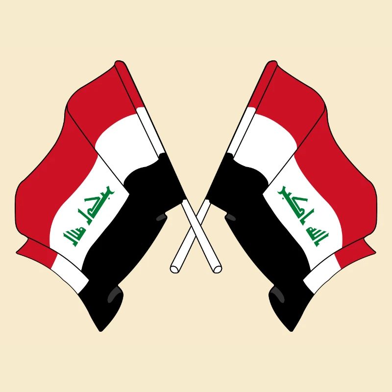 Deux drapeaux croisés de l’Irak