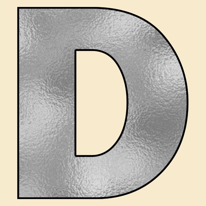 Buchstabe D Silber