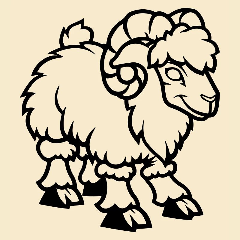 schaf comic steinbock