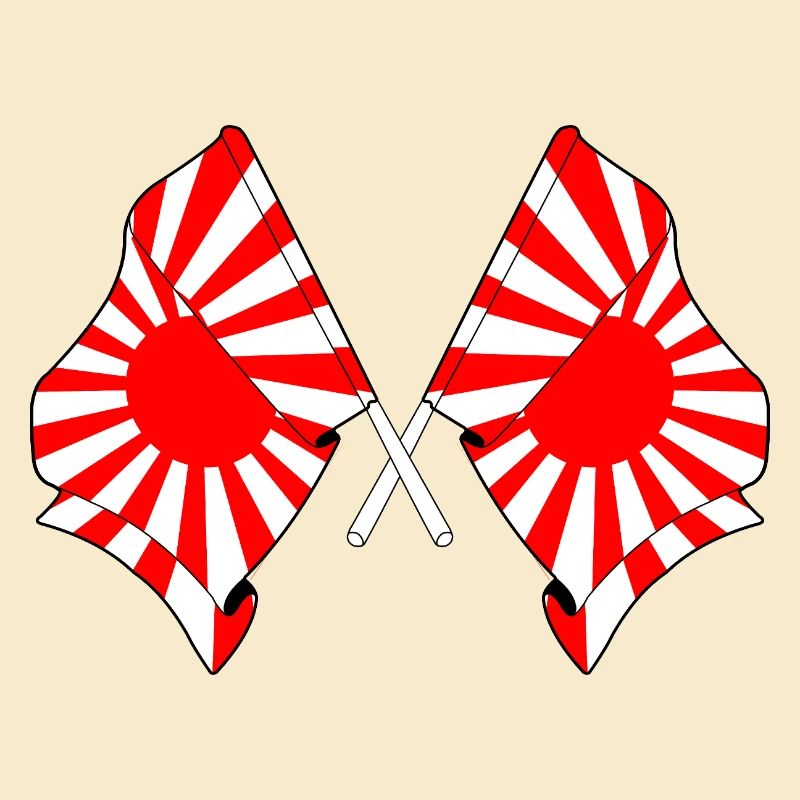 Drapeaux croisés du Soleil levant