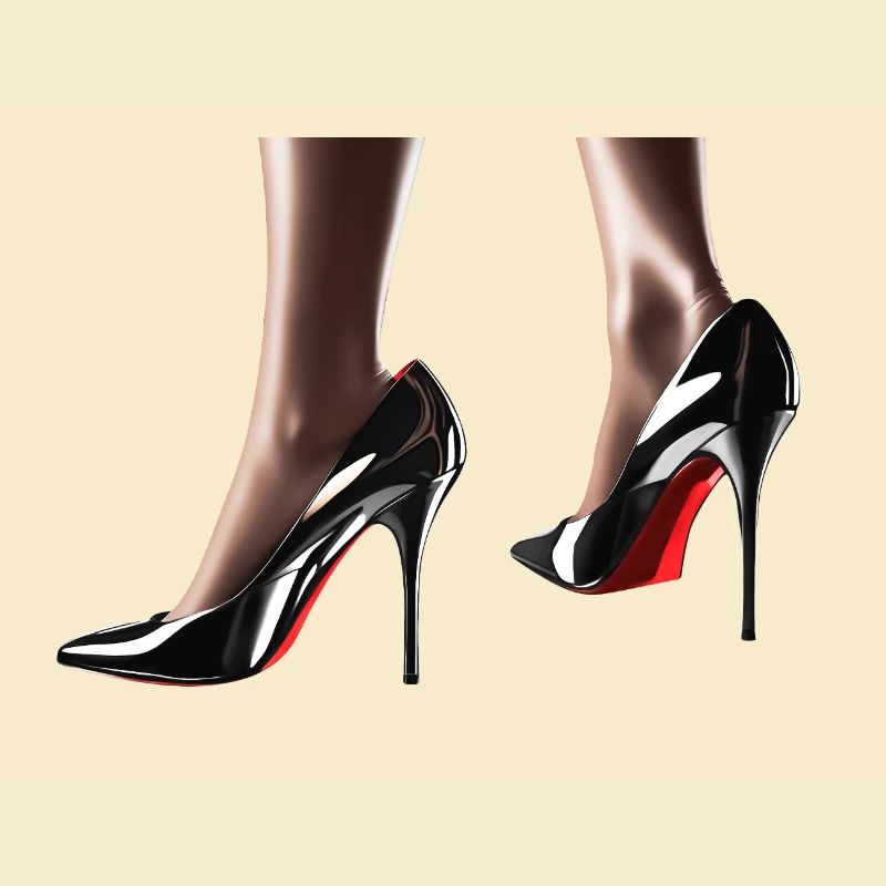 Elegante High Heels mit glänzendem Finish