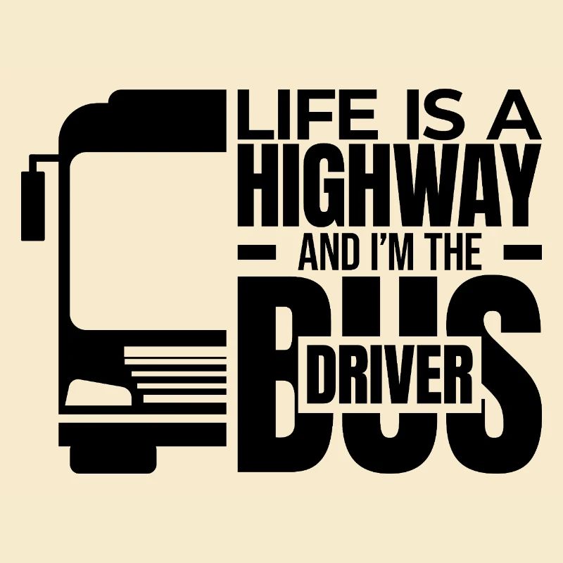 Busfahrer auf einer Autobahn des Lebens