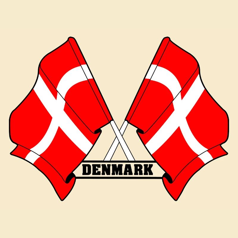 DENMARK – Crossed Flags