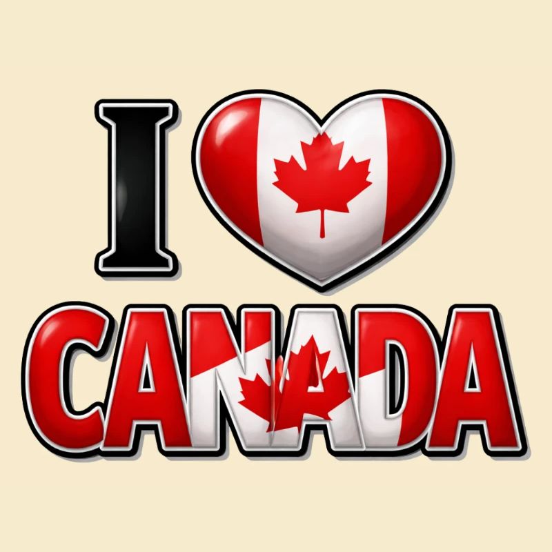 I Love Canada – Herz mit Ahornblatt