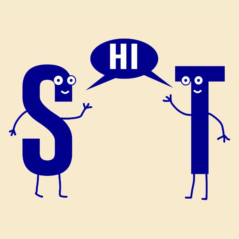 Shit shit sarcasm S and T pun