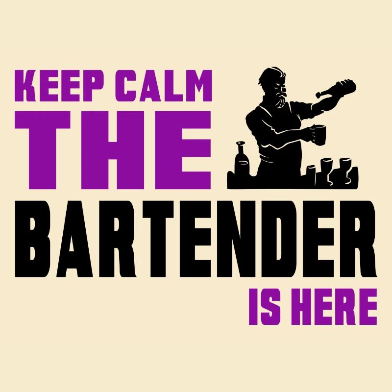 Motif barman Keep Calm