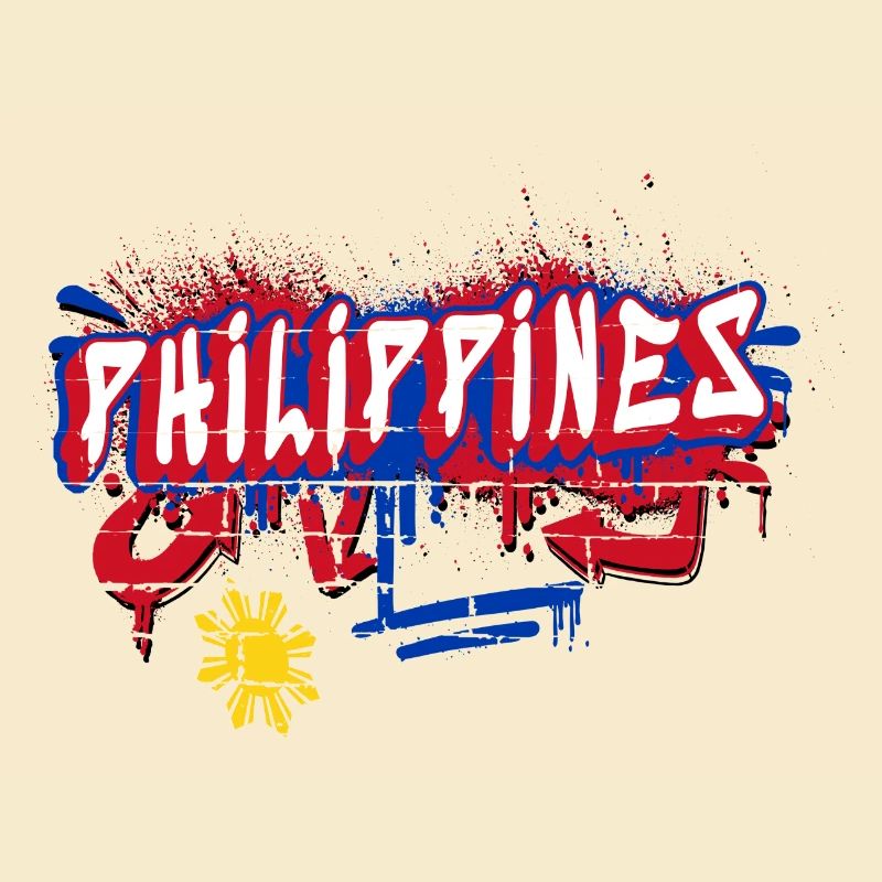Design de drapeau graffiti des Philippines