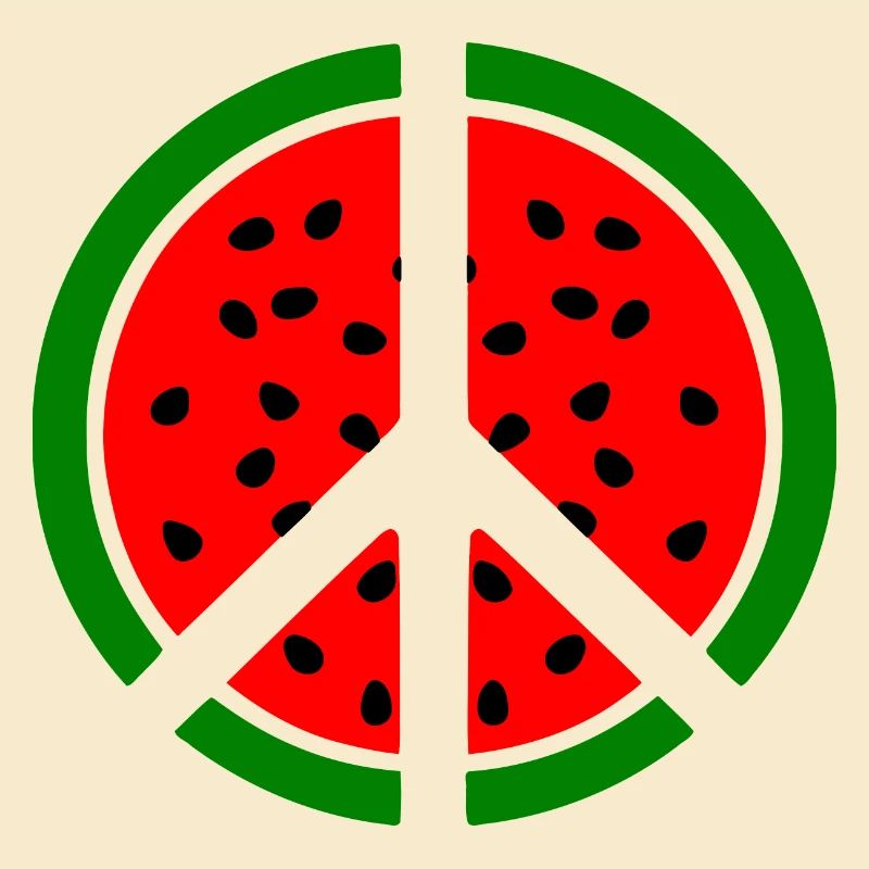 Watermelon peace symbol