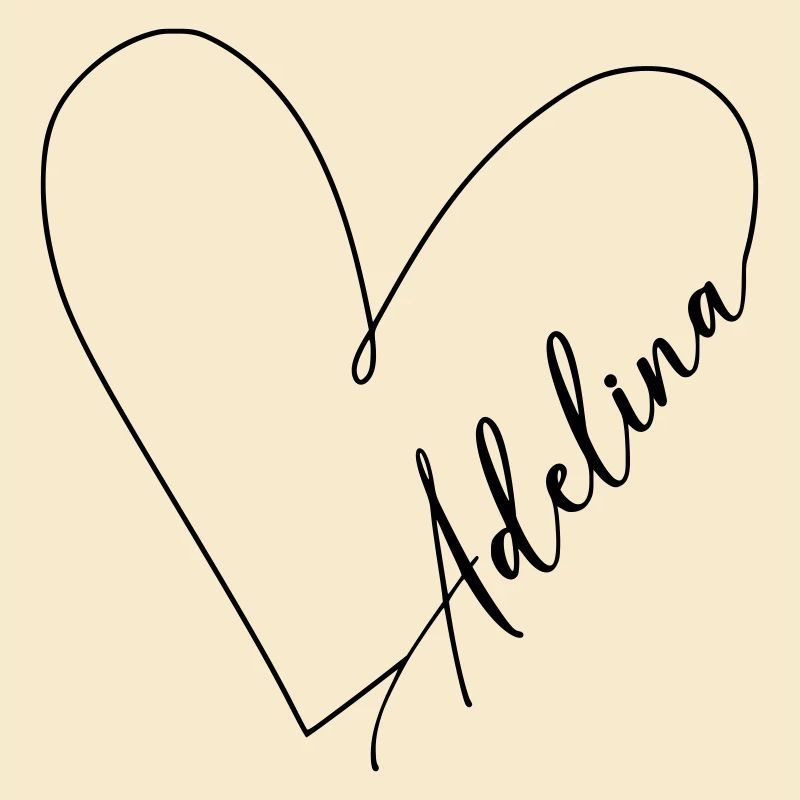 Adelina Name Heart Line