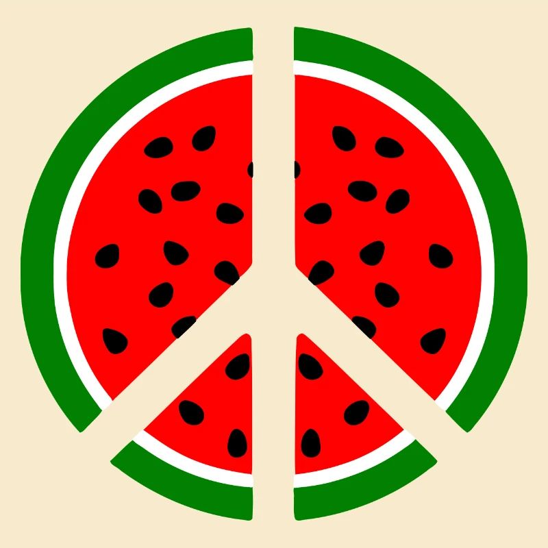 Signe de paix pastèque melon