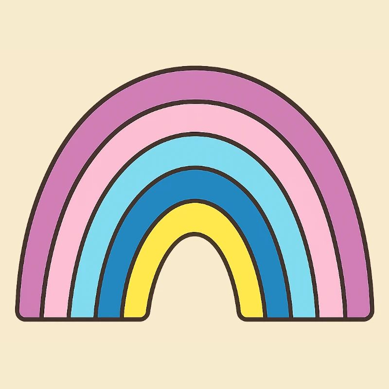 Design arc-en-ciel pastel