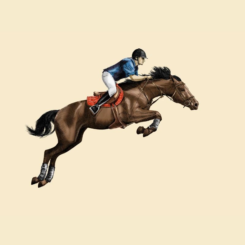 Cavalier en mode course