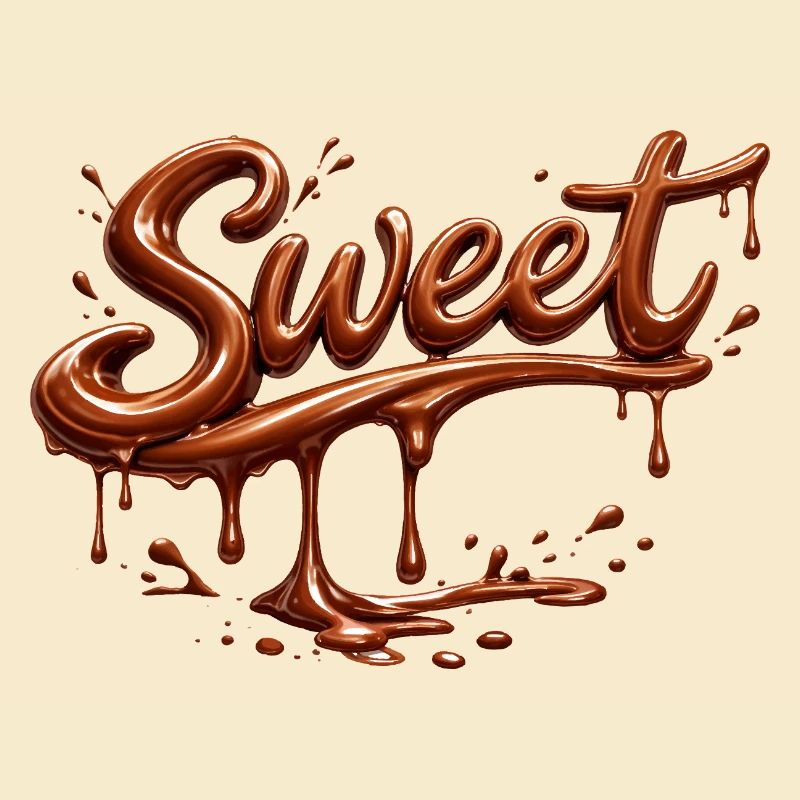 Lettrage chocolat sucré