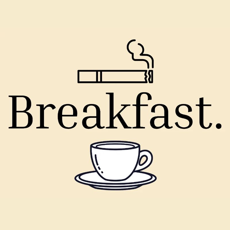 Breakfast Coffee Minimaliste Esthétique Chemise