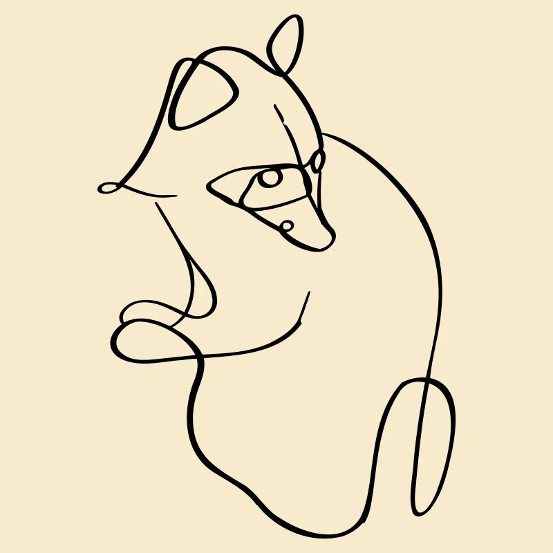 Stylized stylized stylized raccoon