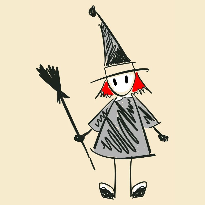 stylized witch design