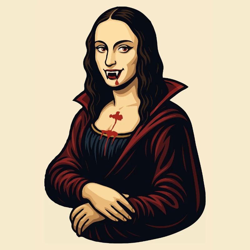 Mona Lisa vampire dessin animé