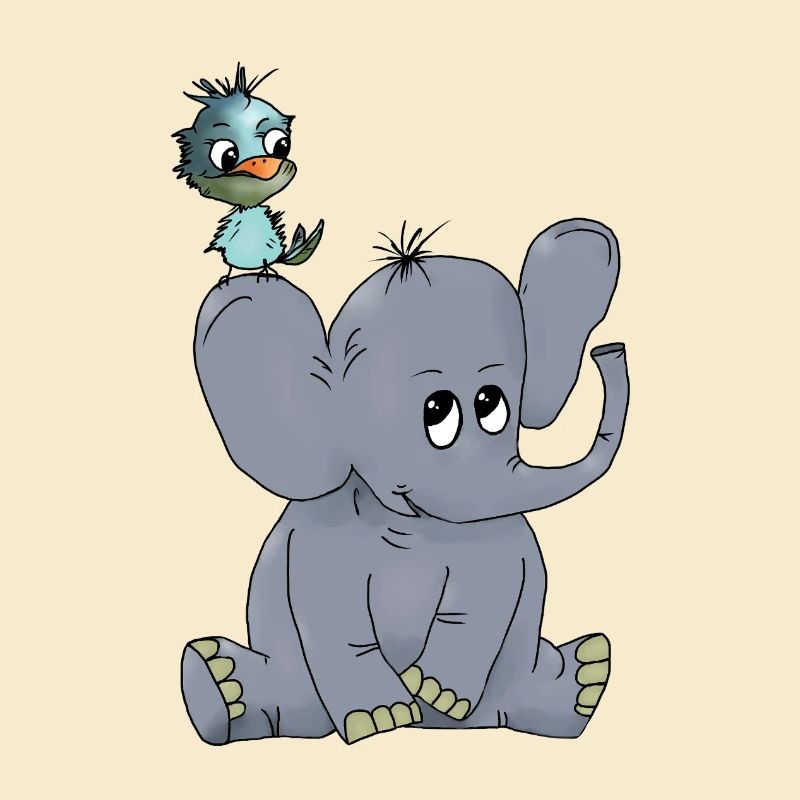 Elefant_mit_Vogel
