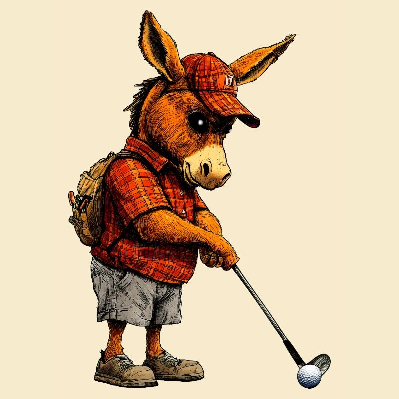 Golfer Donkey