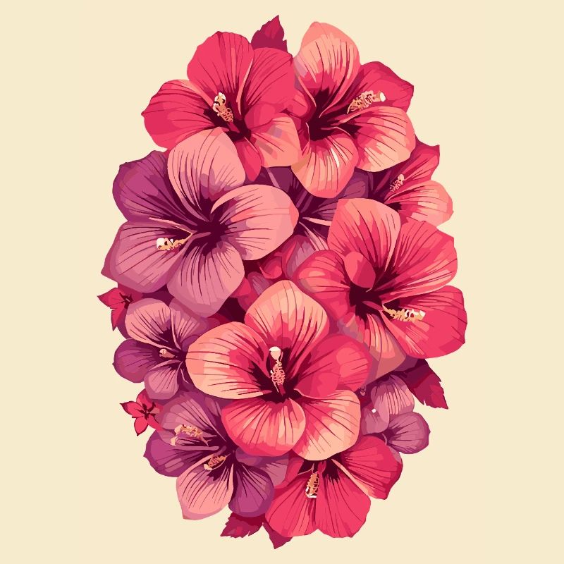 Explosion de la couleur de l’hibiscus