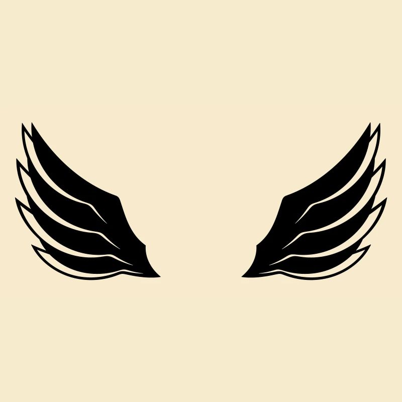 fly wing design logo feathers cool angel deco