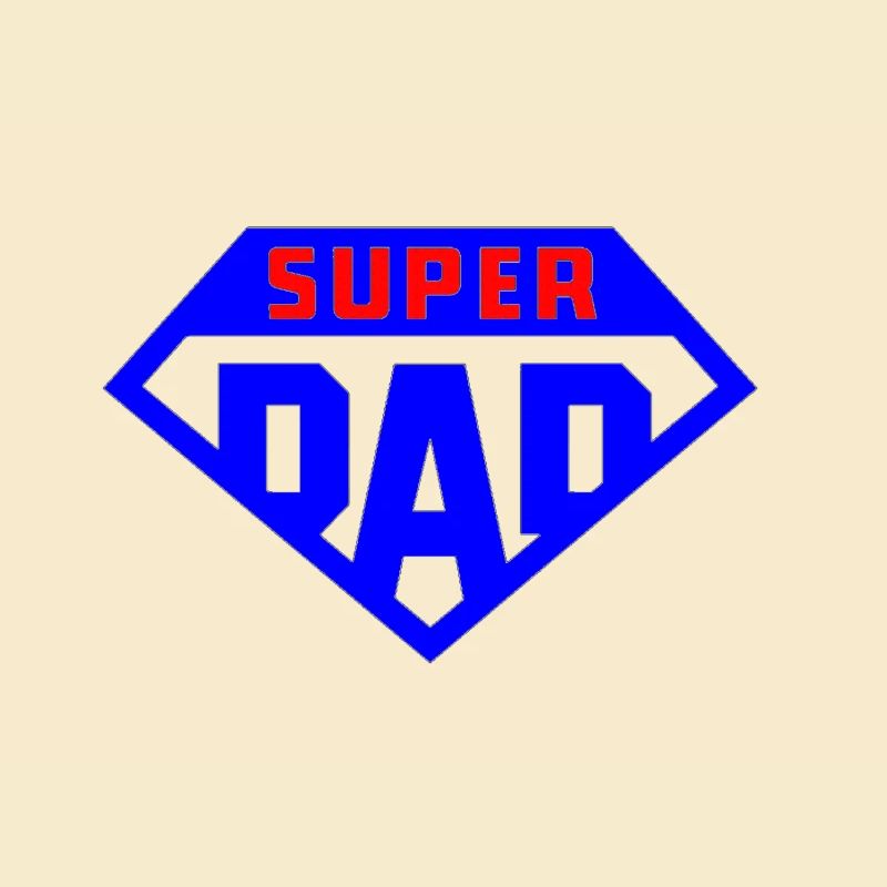 Super Dad Bright Blue Badge